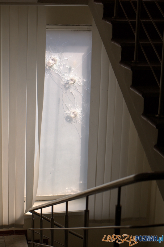 Hotel Ukraina – Na klatce schodowej Hotelu Ukraina można jeszcze znaleźć ślady walk. Tu znajdował się jeden z licznych szpitali polowych. Foto: lepszyPOZNAN.pl / Mathias Mezler Hotel Ukraina – Na klatce schodowej Hotelu Ukraina można jeszcze znaleźć ślady walk. Tu znajdował się jeden z licznych szpitali polowych. Foto: lepszyPOZNAN.pl / Mathias Mezler