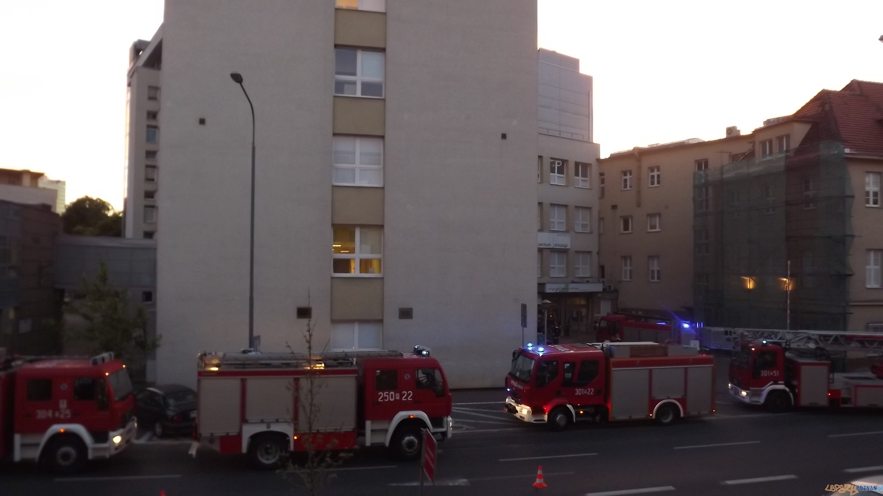 Pożar w Wielkopolskim Centrum Onkologicznym  Foto: Asia / news@lepszypoznan.pl