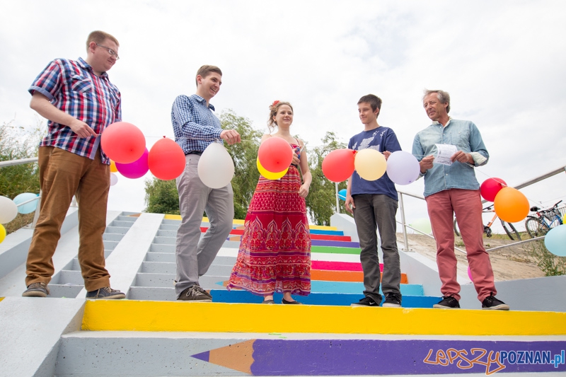 Kolorowe schody Foto: lepszyPOZNAN.pl / Piotr Rychter Kolorowe schody Foto: lepszyPOZNAN.pl / Piotr Rychter
