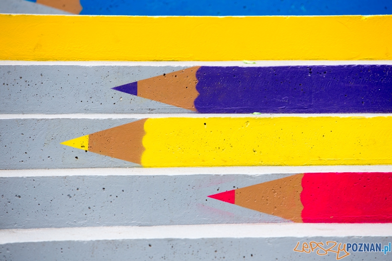 Kolorowe schody Foto: lepszyPOZNAN.pl / Piotr Rychter Kolorowe schody Foto: lepszyPOZNAN.pl / Piotr Rychter