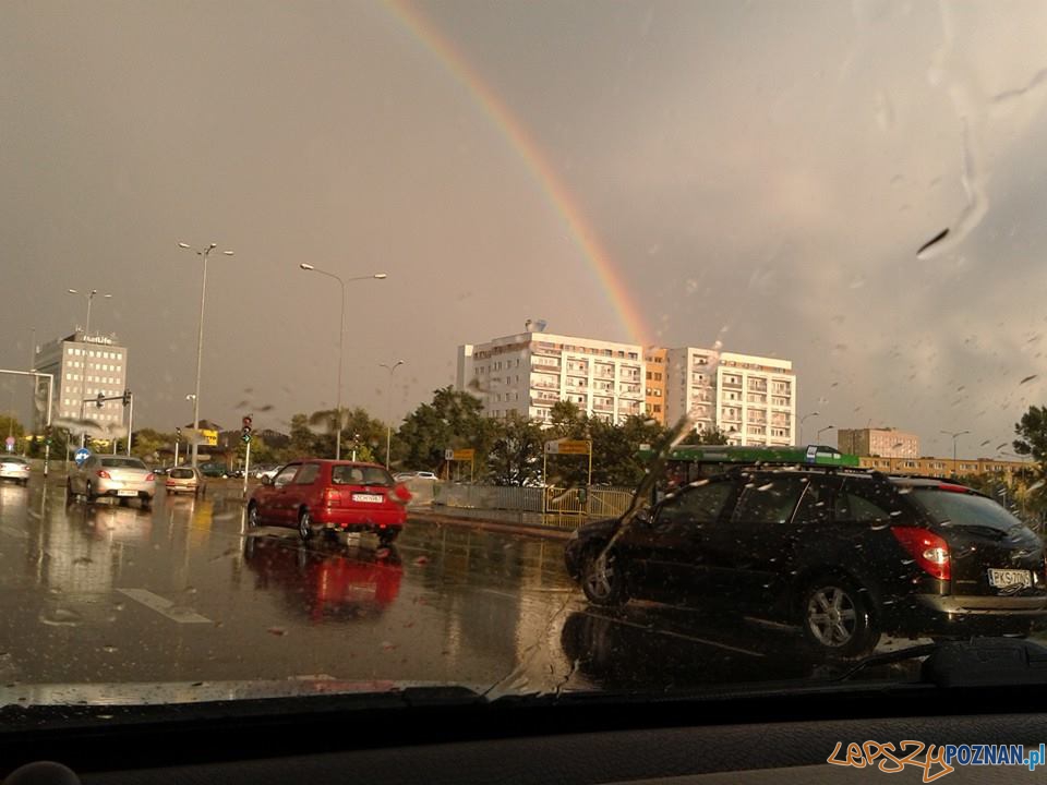 Deszcz i tęcza nad Poznaniem Foto: Piotr Deszcz i tęcza nad Poznaniem Foto: Piotr