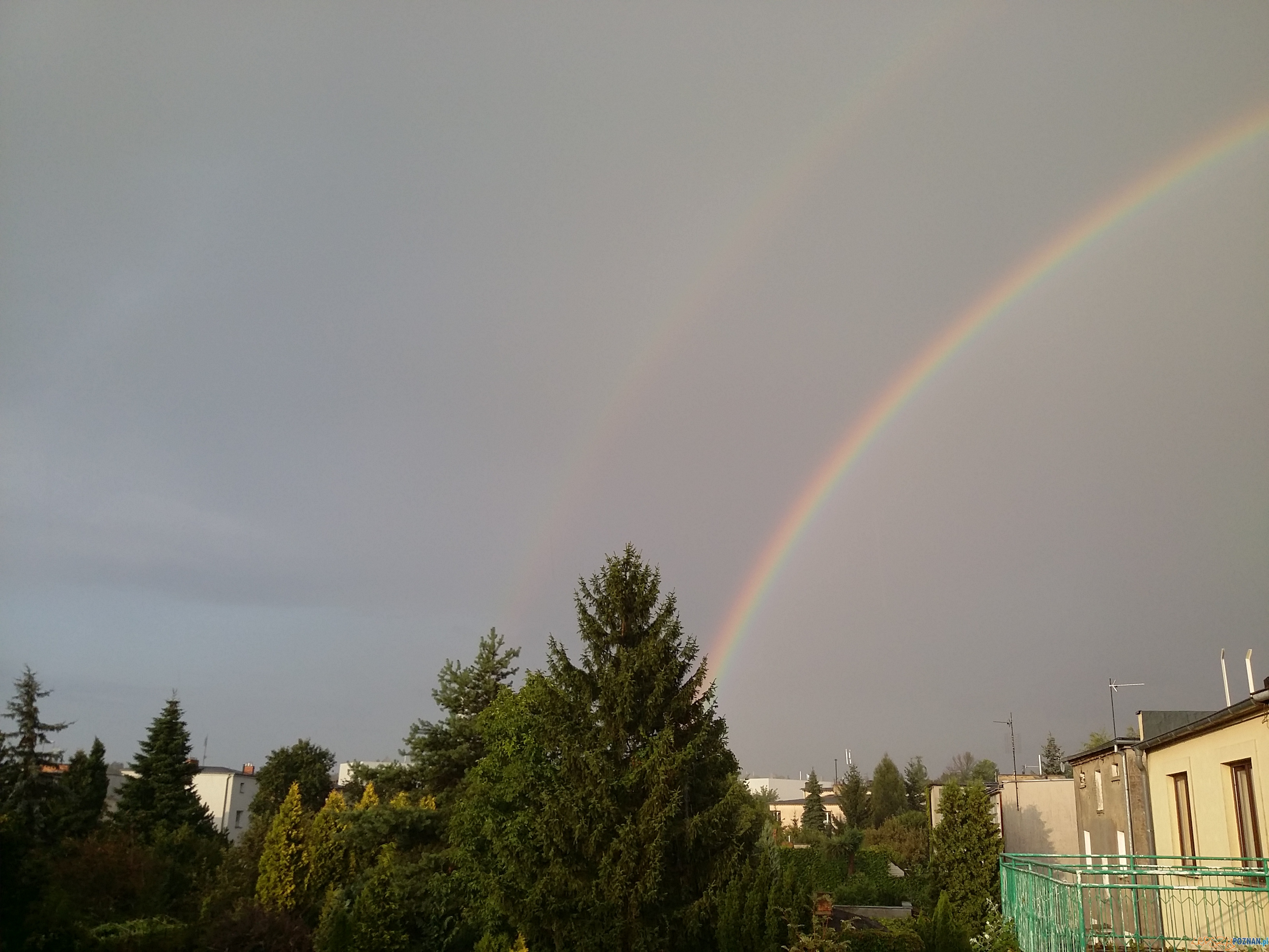 Deszcz i tęcza nad Poznaniem Foto: Andrzej Deszcz i tęcza nad Poznaniem Foto: Andrzej