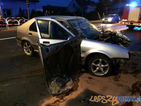 Zderzenie samochodu z motocyklem  Foto: PSP / st. str. Karol Boguszyński