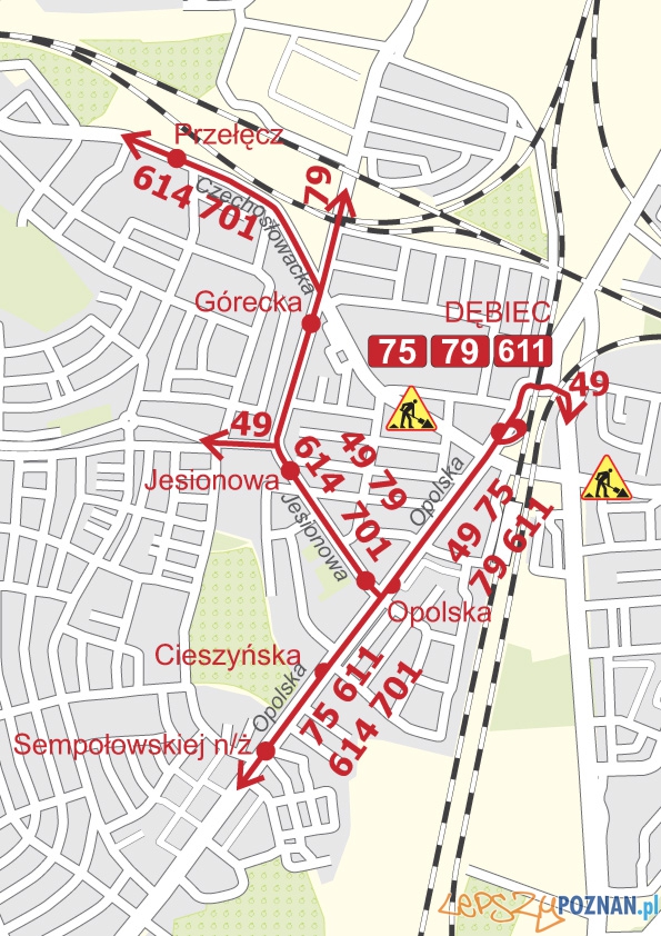 Zmiany na Dębcu  Foto: ZTM