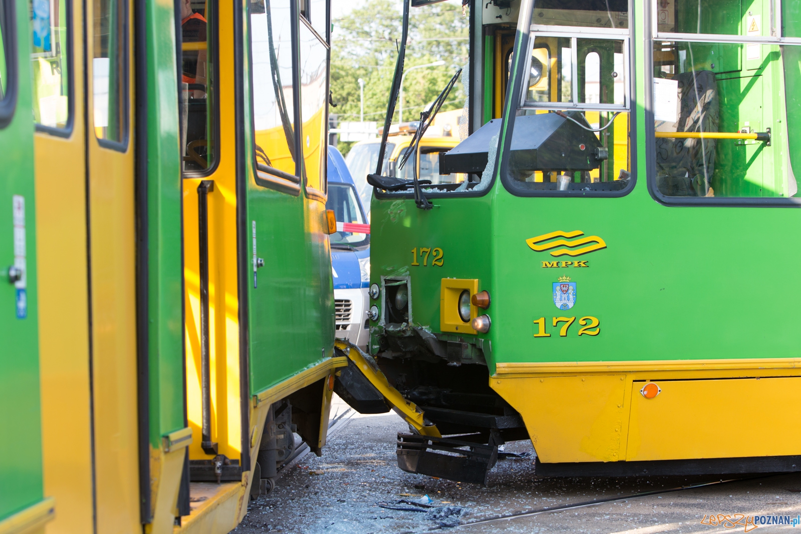 Wypadek tramwajów na rondzie Jana Nowaka Jeziorańskiego Foto: lepszyPOZNAN.pl / Piotr Rychter Wypadek tramwajów na rondzie Jana Nowaka Jeziorańskiego Foto: lepszyPOZNAN.pl / Piotr Rychter
