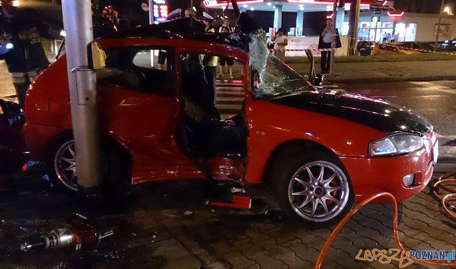 Nocny wypadek na ul. Bałtyckiej Foto: JRG 1 Nocny wypadek na ul. Bałtyckiej Foto: JRG 1