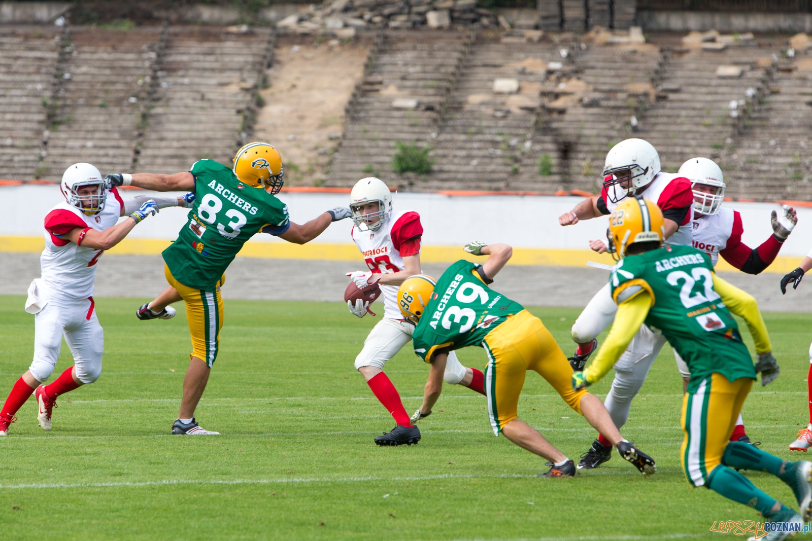 Patrioci Poznań – Bydgoszcz Archers Foto: lepszyPOZNAN.pl / Piotr Rychter Patrioci Poznań – Bydgoszcz Archers Foto: lepszyPOZNAN.pl / Piotr Rychter