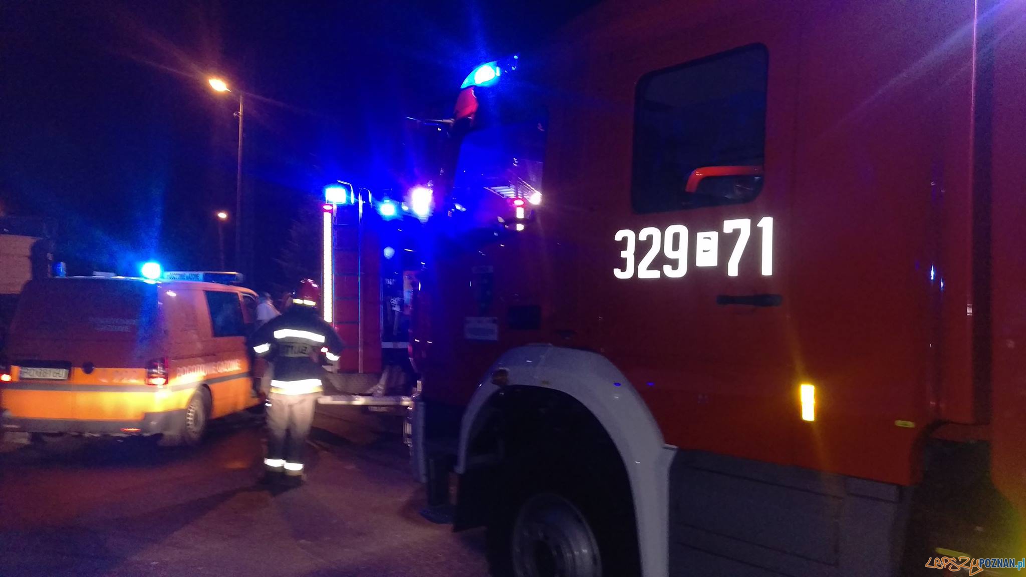 Pożar piwnicy Foto: OSP Luboń / OSP Plewiska Pożar piwnicy Foto: OSP Luboń / OSP Plewiska