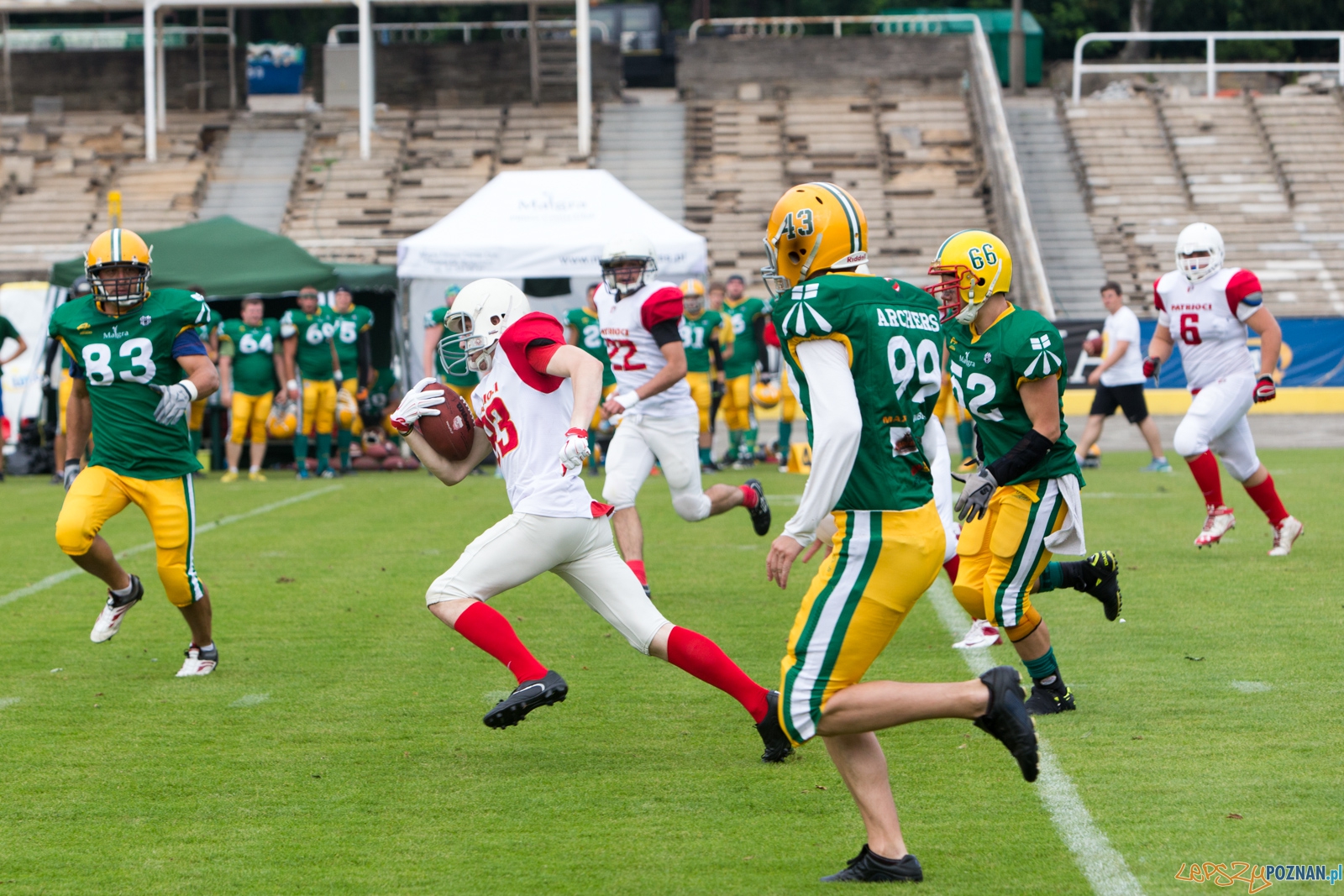 Patrioci Poznań – Bydgoszcz Archers Foto: lepszyPOZNAN.pl / Piotr Rychter Patrioci Poznań – Bydgoszcz Archers Foto: lepszyPOZNAN.pl / Piotr Rychter