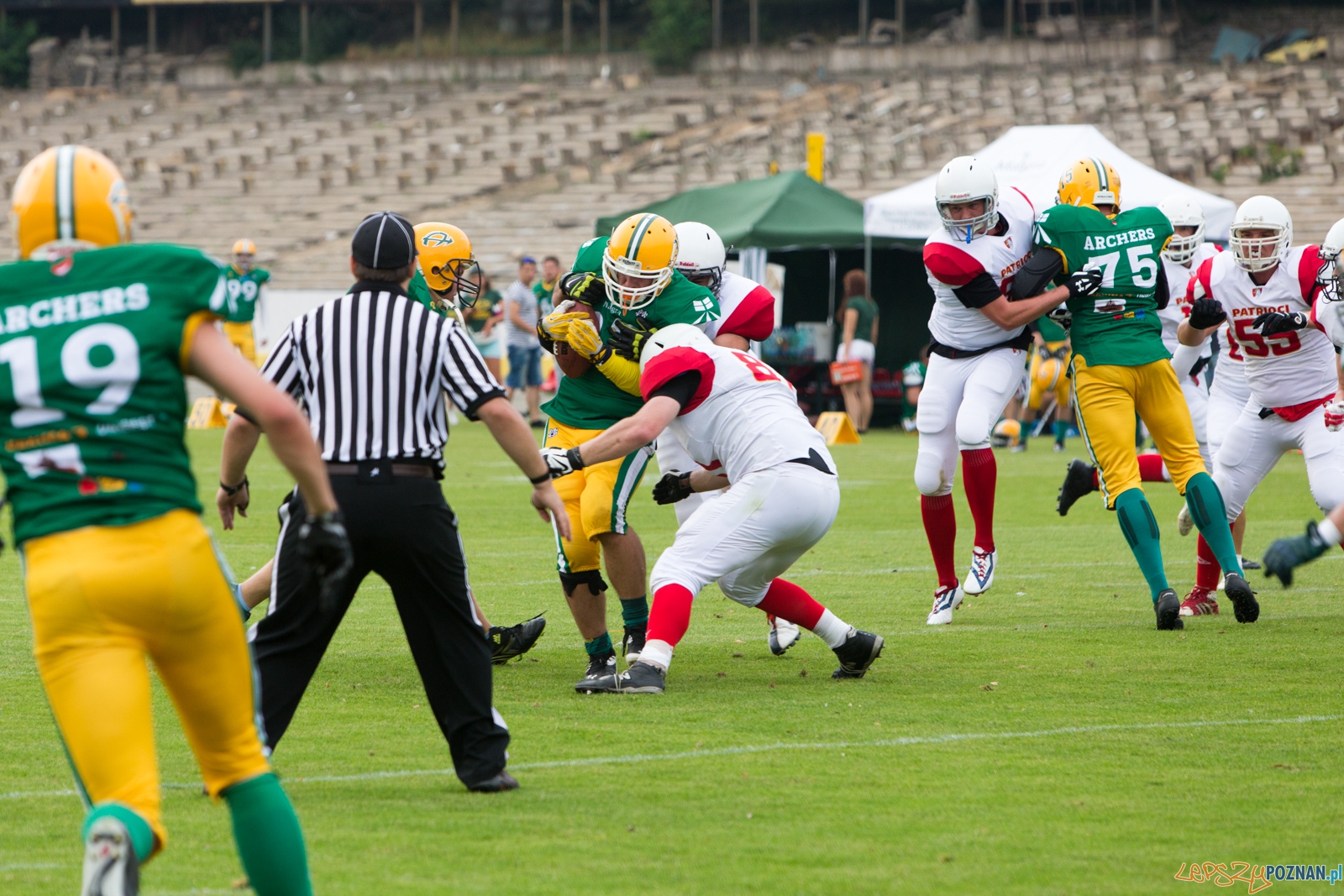 Patrioci Poznań – Bydgoszcz Archers Foto: lepszyPOZNAN.pl / Piotr Rychter Patrioci Poznań – Bydgoszcz Archers Foto: lepszyPOZNAN.pl / Piotr Rychter