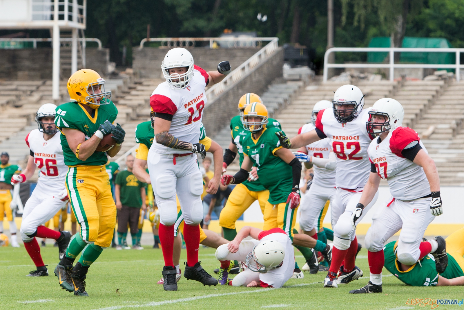 Patrioci Poznań – Bydgoszcz Archers Foto: lepszyPOZNAN.pl / Piotr Rychter Patrioci Poznań – Bydgoszcz Archers Foto: lepszyPOZNAN.pl / Piotr Rychter