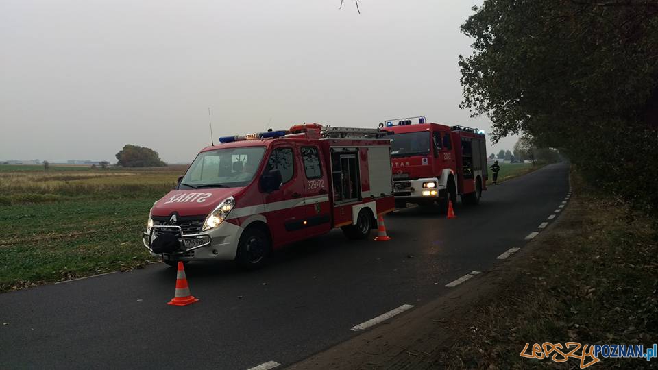 Groźny wypadek w Komornikach Foto: OSP Luboń Groźny wypadek w Komornikach Foto: OSP Luboń