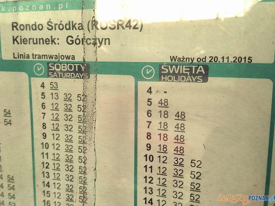 Jutrzejszy rozkład już dzisiaj Foto: lepszyPOZNAN.pl / tab Jutrzejszy rozkład już dzisiaj Foto: lepszyPOZNAN.pl / tab