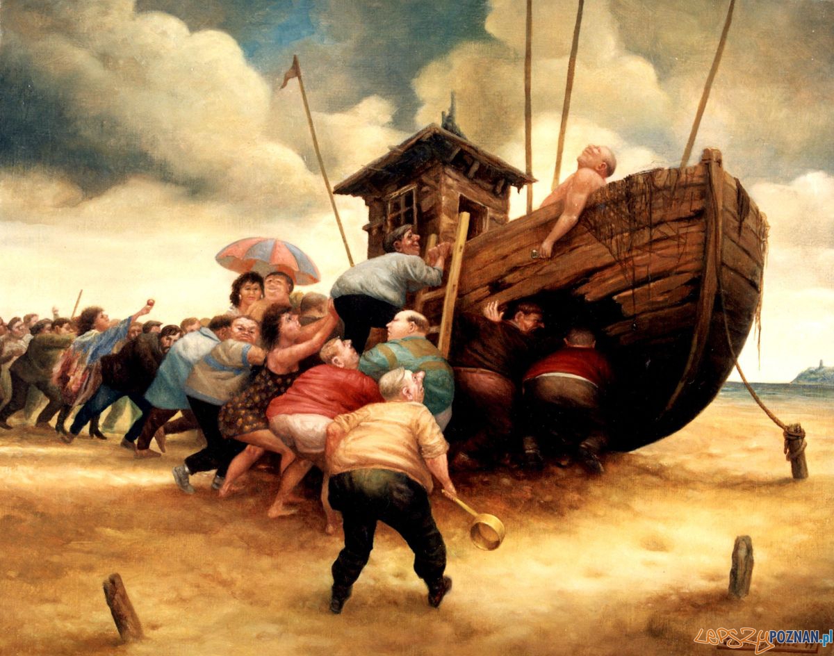 Jarosław MIklasiewicz - "Barka" 50x65 cm 1991 r. olej na płótnie Foto: Jarosław MIklasiewicz - "Barka" 50x65 cm 1991 r. olej na płótnie Foto: