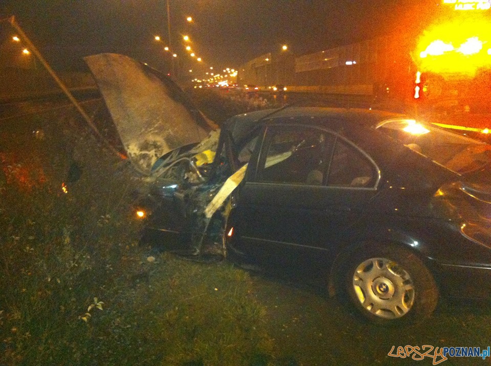 Wypadek na Głogowskiej Foto: Pomoc Drogowa EuroHol Wypadek na Głogowskiej Foto: Pomoc Drogowa EuroHol