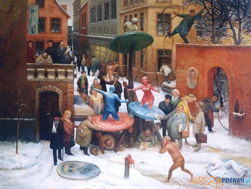 Jarosław Miklasiewicz - "Skołowani" 65x81 cm 2003 r. olej na płótnie Foto: Jarosław Miklasiewicz - "Skołowani" 65x81 cm 2003 r. olej na płótnie Foto: