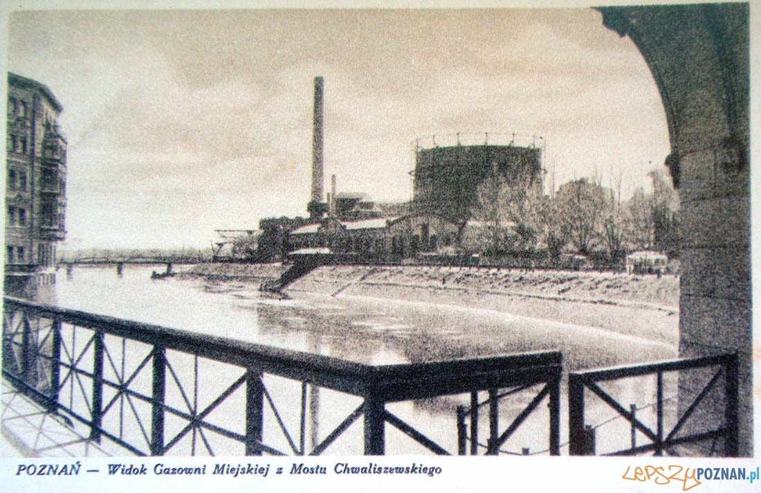 Gazownia z Mostu Chaliszewskiego, około 1930 r. Foto: Gazownia z Mostu Chaliszewskiego, około 1930 r. Foto: