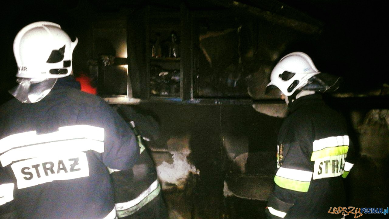 Pożar garażu Foto: OSP Kostrzyn Pożar garażu Foto: OSP Kostrzyn