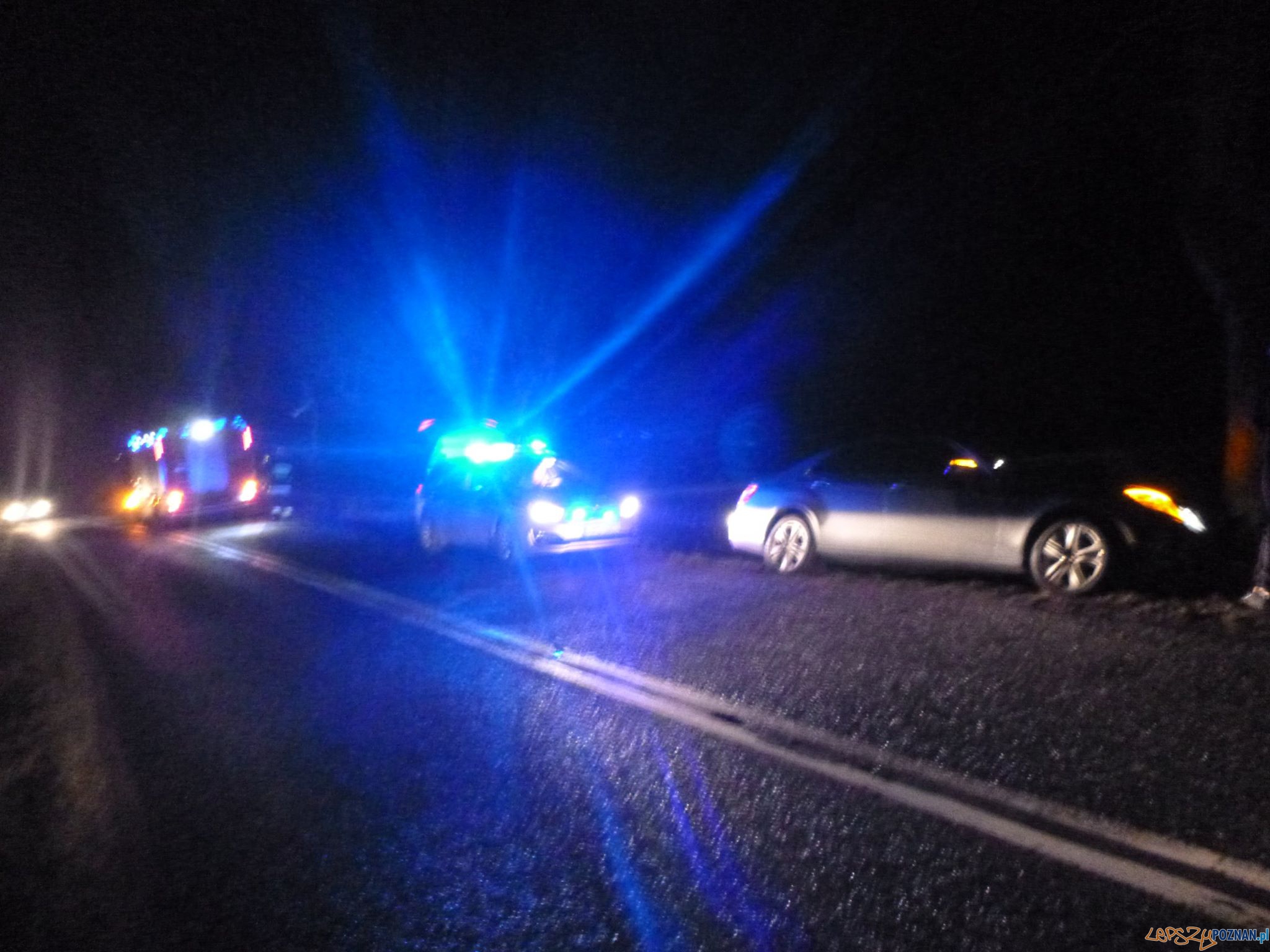 Jazda zakończona na drzewie Foto: OSP Skoki Jazda zakończona na drzewie Foto: OSP Skoki