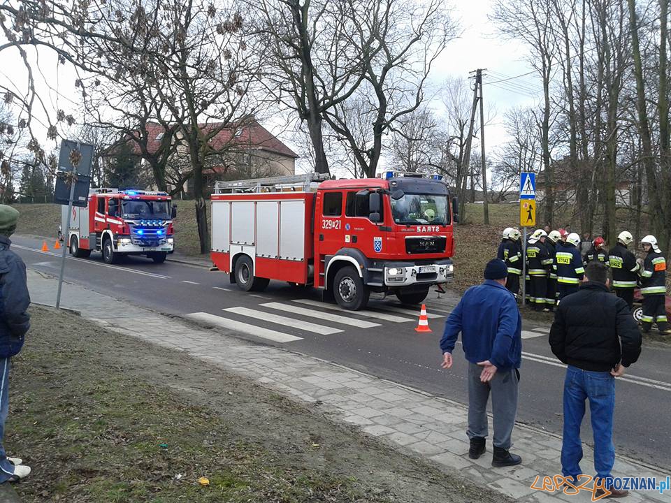 Samochód (prawie) w stawie Foto: OSP Gułtowy Samochód (prawie) w stawie Foto: OSP Gułtowy