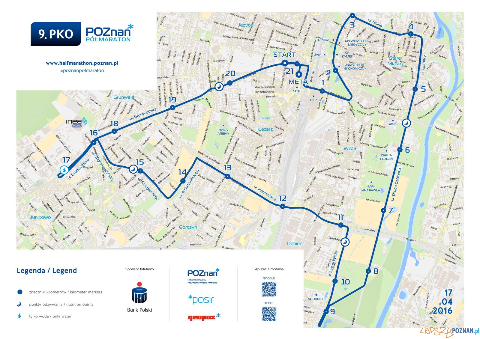 Mapa trasy 9. polmaratonu Foto: POSiR Mapa trasy 9. polmaratonu Foto: POSiR