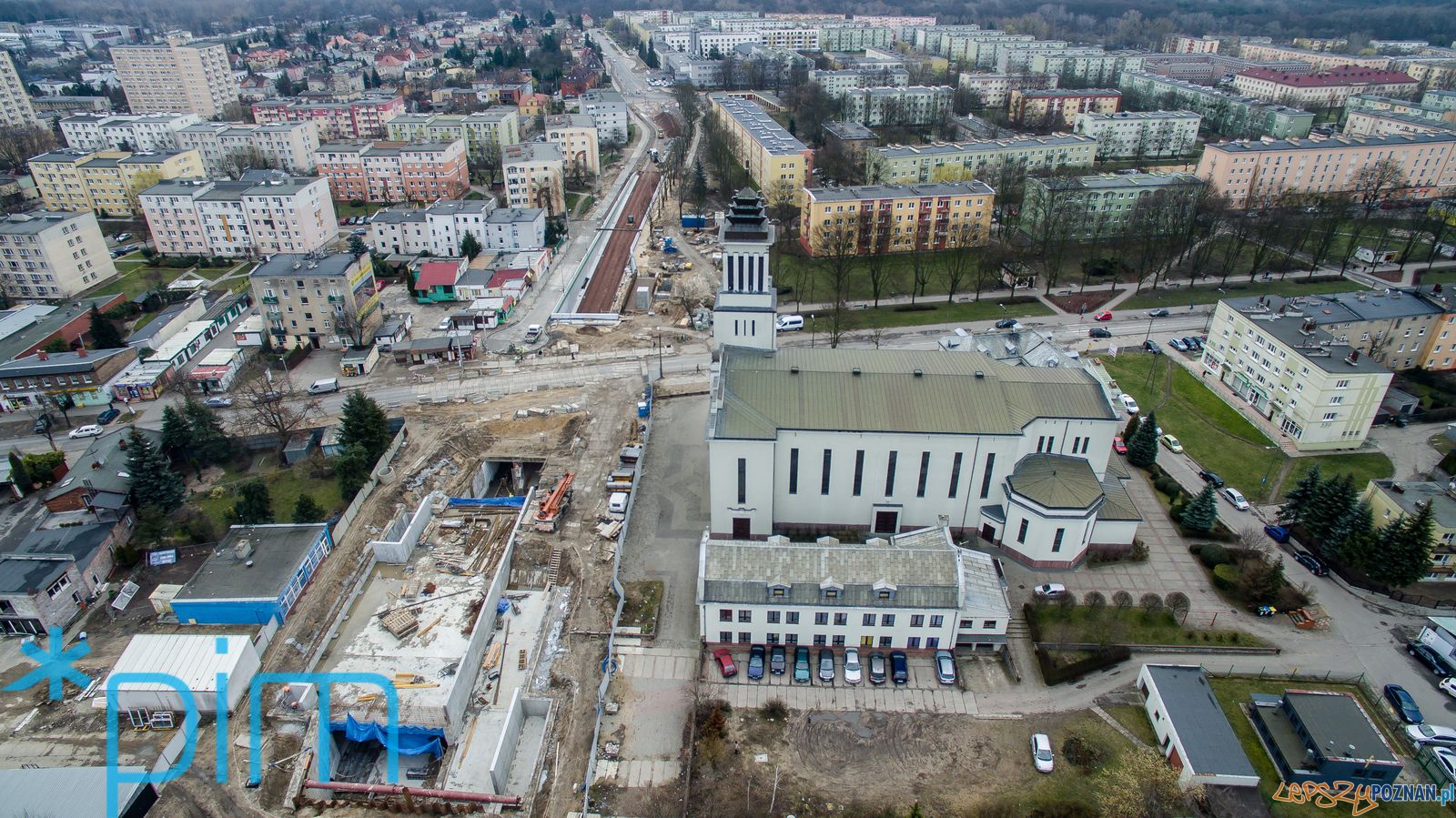 Remont Czechoslowackiej z drona (4) Foto: Remont Czechoslowackiej z drona (4) Foto: