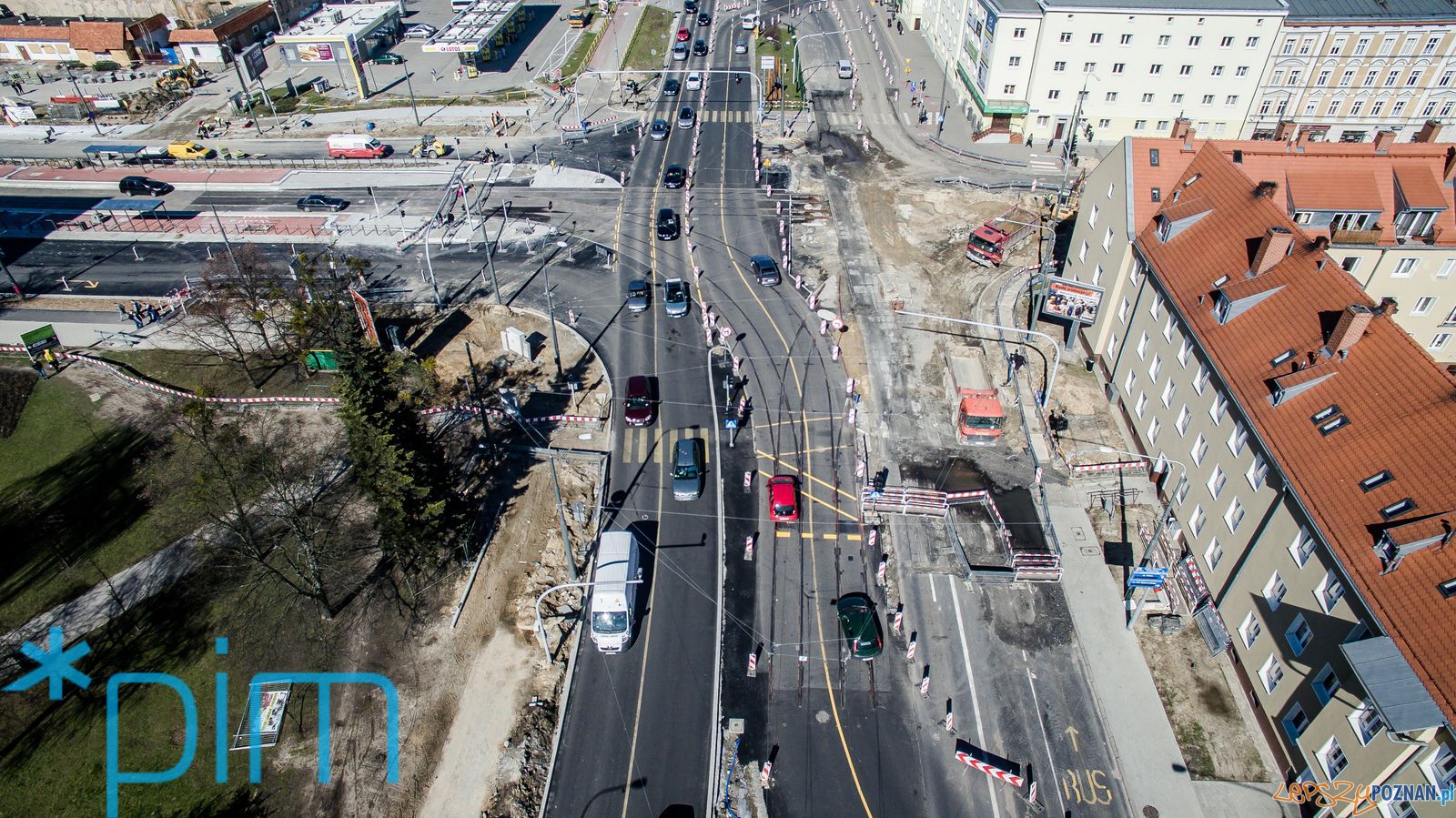 Remont Dąbrowskiego z lotu drona (4) Foto: Remont Dąbrowskiego z lotu drona (4) Foto: