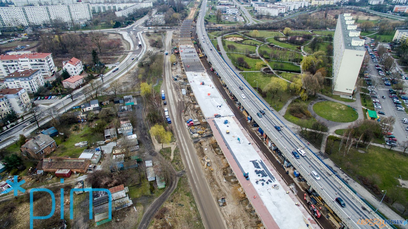 Estakada katowicka - widok z drona (5) Foto: Estakada katowicka - widok z drona (5) Foto: