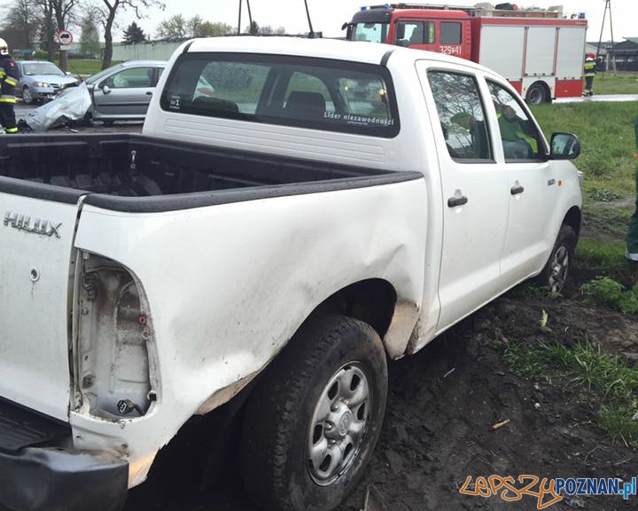 Wypadek w Szczodrzykowie Foto: OSP Kleszczewo Wypadek w Szczodrzykowie Foto: OSP Kleszczewo