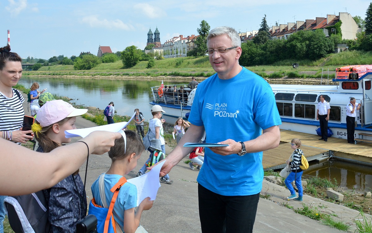 Prezydent Jaśkowiak otwiera sezon miejskich plaż Foto: UMP Prezydent Jaśkowiak otwiera sezon miejskich plaż Foto: UMP