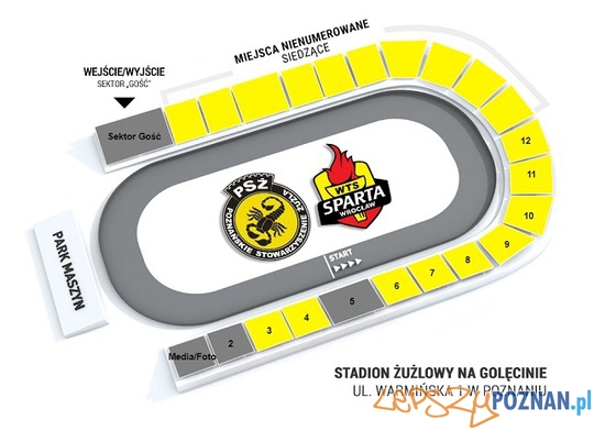 Plan stadionu na Golęcinie Foto: Plan stadionu na Golęcinie Foto: