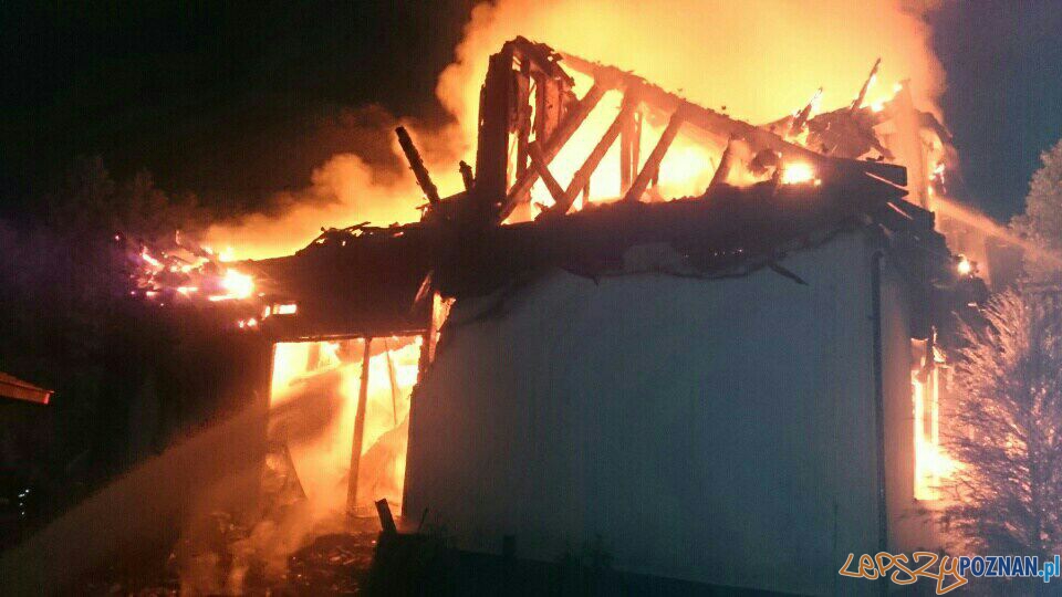 Pożar na Biskupińskiej Foto: OSP Suchy Las Pożar na Biskupińskiej Foto: OSP Suchy Las