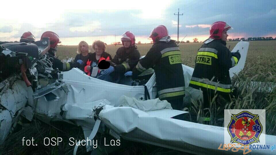 katastrofa samolotu typu BRISTELL RG Foto: OSP Suchy Las katastrofa samolotu typu BRISTELL RG Foto: OSP Suchy Las