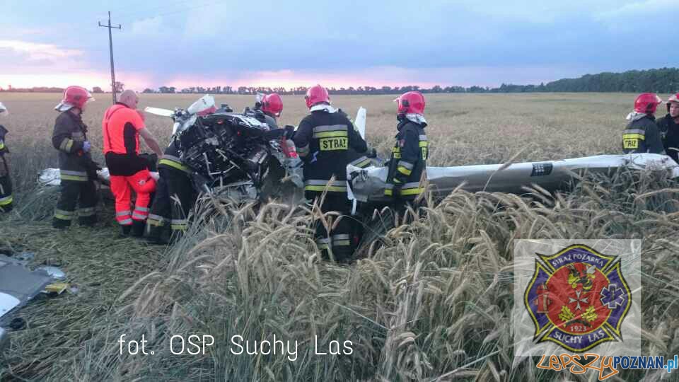 katastrofa samolotu typu BRISTELL RG Foto: OSP Suchy Las katastrofa samolotu typu BRISTELL RG Foto: OSP Suchy Las