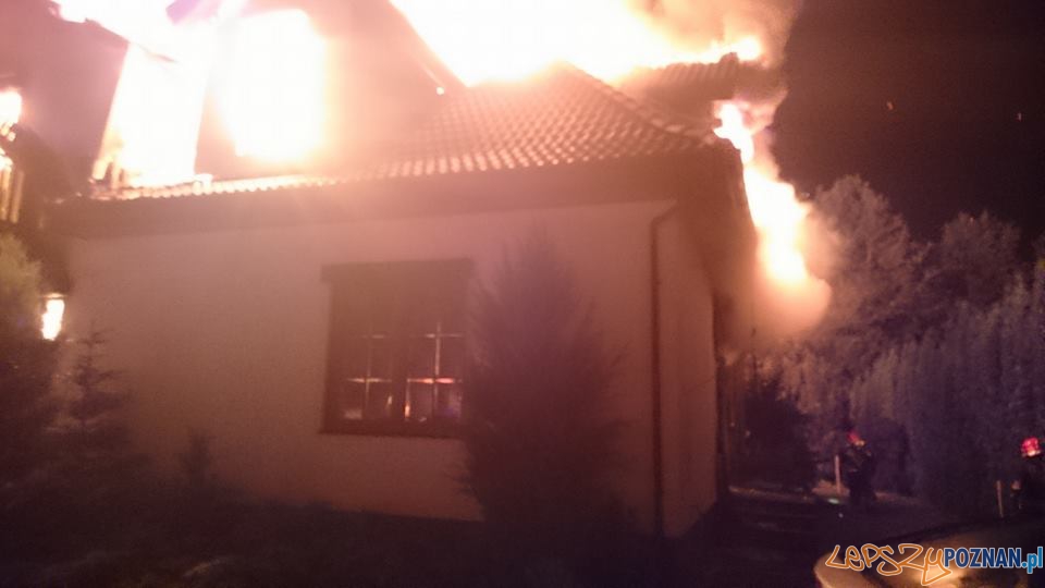 Pożar na Biskupińskiej Foto: OSP Suchy Las Pożar na Biskupińskiej Foto: OSP Suchy Las