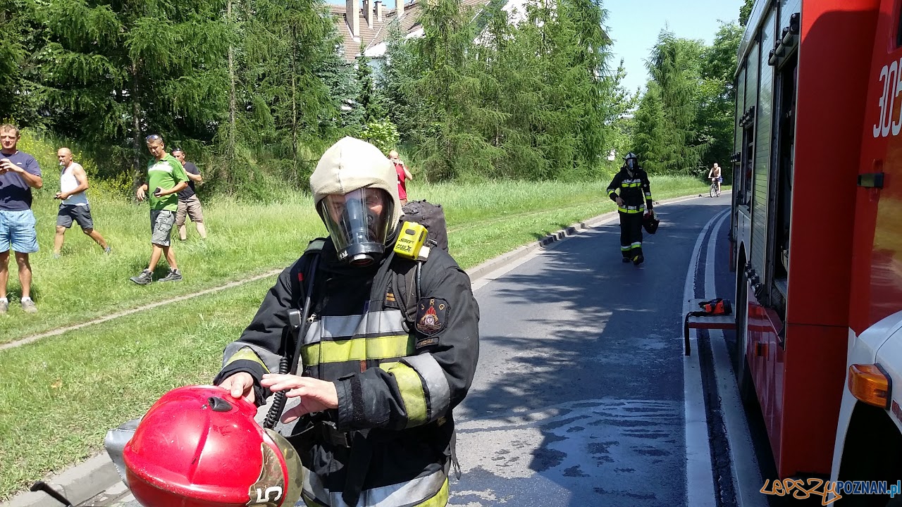 Płonie gospoda Młyńskie Koło Foto: lepszyPOZNAN / tab Płonie gospoda Młyńskie Koło Foto: lepszyPOZNAN / tab