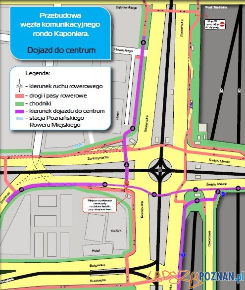 Kaponiera wjazd rowerów do centrum Foto: UMP Kaponiera wjazd rowerów do centrum Foto: UMP