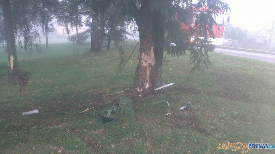 Wypadek we mgle Foto: OSP Skoki Wypadek we mgle Foto: OSP Skoki