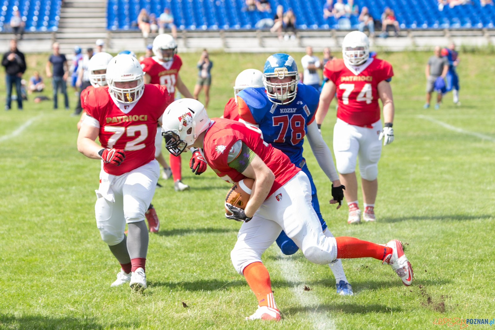 Koz艂y Pozna艅 B - Patrioci Pozna艅 - 8. kolejka PLFA II Foto: lepszyPOZNAN.pl / Piotr Rychter Koz艂y Pozna艅 B - Patrioci Pozna艅 - 8. kolejka PLFA II Foto: lepszyPOZNAN.pl / Piotr Rychter