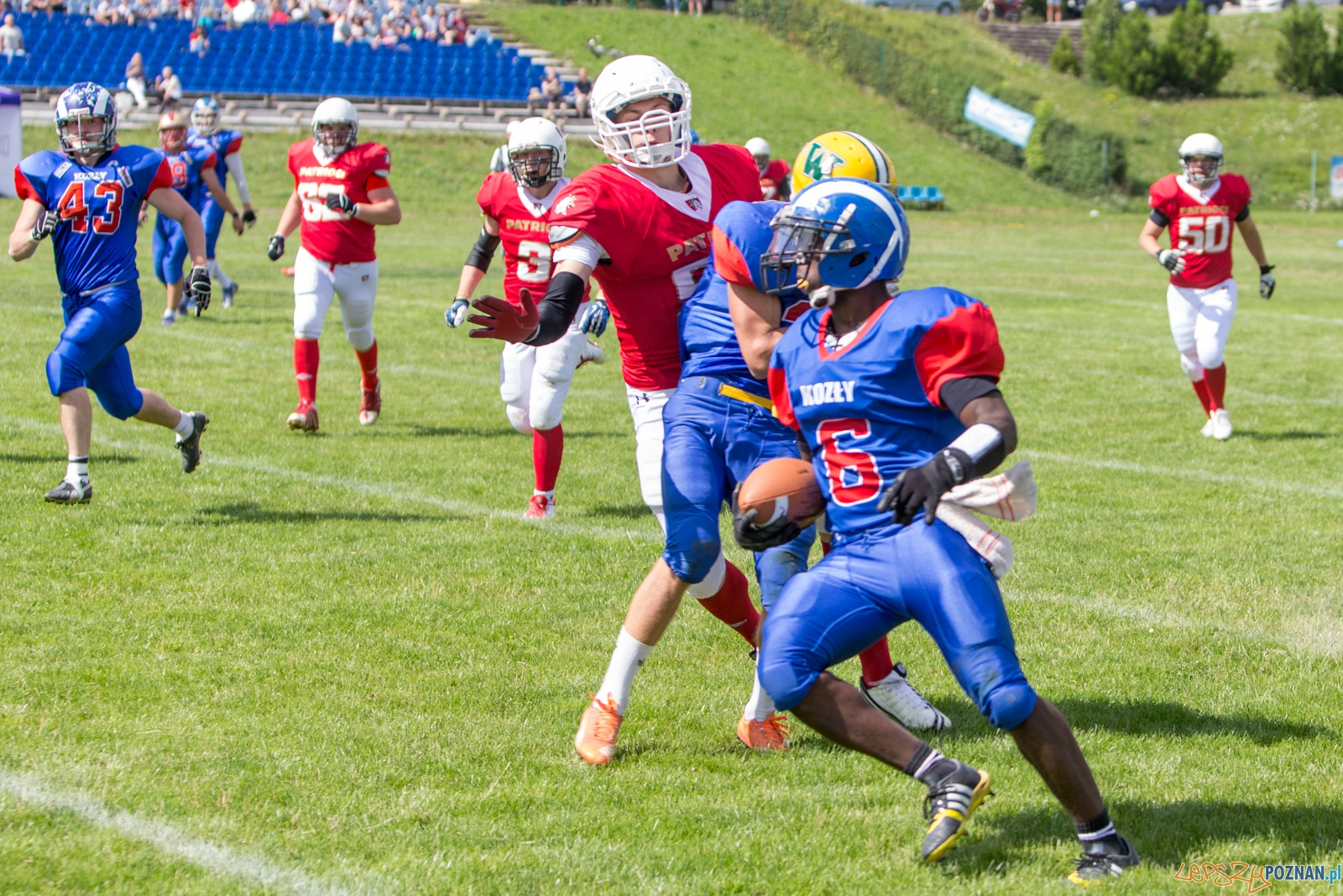 Koz艂y Pozna艅 B - Patrioci Pozna艅 - 8. kolejka PLFA II Foto: lepszyPOZNAN.pl / Piotr Rychter Koz艂y Pozna艅 B - Patrioci Pozna艅 - 8. kolejka PLFA II Foto: lepszyPOZNAN.pl / Piotr Rychter