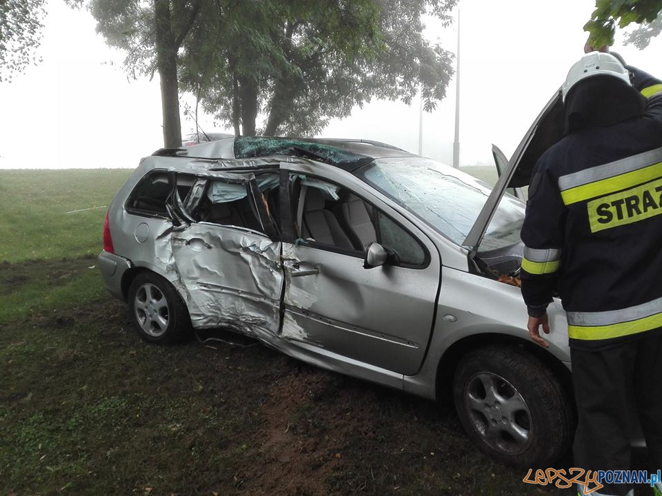 Wypadek we mgle Foto: OSP Skoki Wypadek we mgle Foto: OSP Skoki