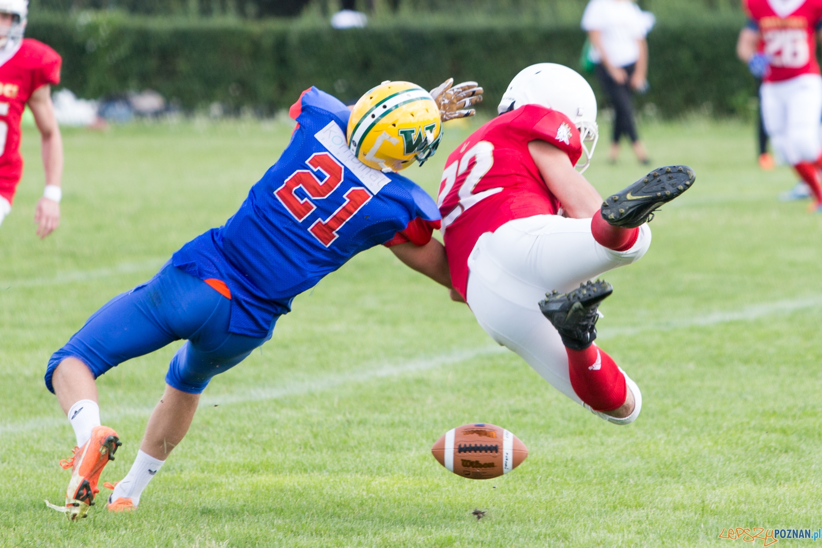 Koz艂y Pozna艅 B - Patrioci Pozna艅 - 8. kolejka PLFA II Foto: lepszyPOZNAN.pl / Piotr Rychter Koz艂y Pozna艅 B - Patrioci Pozna艅 - 8. kolejka PLFA II Foto: lepszyPOZNAN.pl / Piotr Rychter