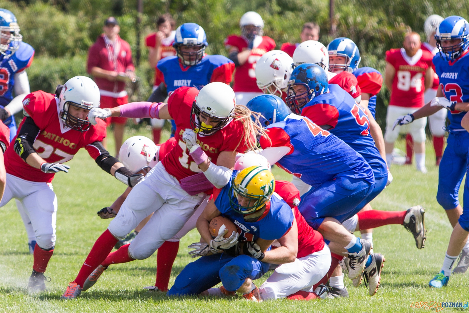 Koz艂y Pozna艅 B - Patrioci Pozna艅 - 8. kolejka PLFA II Foto: lepszyPOZNAN.pl / Piotr Rychter Koz艂y Pozna艅 B - Patrioci Pozna艅 - 8. kolejka PLFA II Foto: lepszyPOZNAN.pl / Piotr Rychter