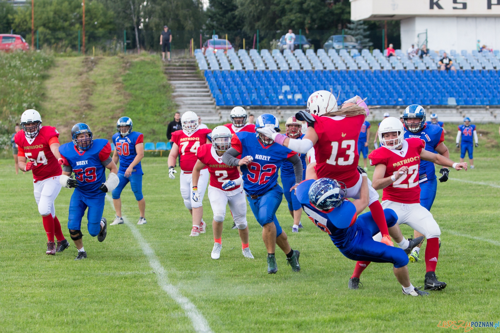 Koz艂y Pozna艅 B - Patrioci Pozna艅 - 8. kolejka PLFA II Foto: lepszyPOZNAN.pl / Piotr Rychter Koz艂y Pozna艅 B - Patrioci Pozna艅 - 8. kolejka PLFA II Foto: lepszyPOZNAN.pl / Piotr Rychter