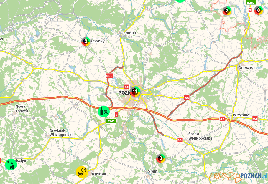 Mapa zagrożeń Foto: KGP Mapa zagrożeń Foto: KGP