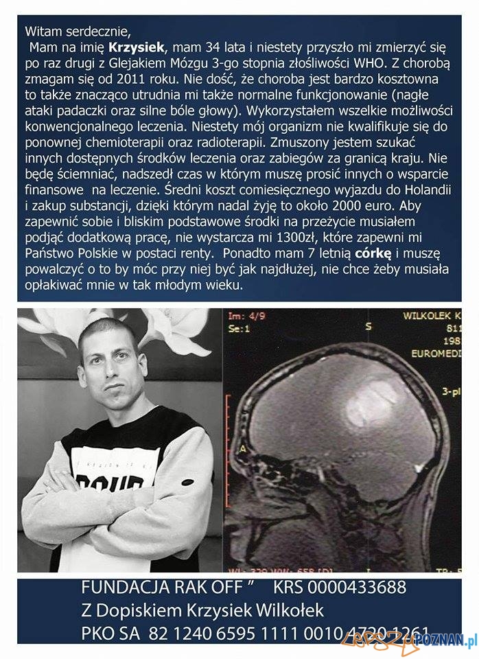 Krzysztof Wilkołek nota informacyjna Foto: Rak Off Krzysztof Wilkołek nota informacyjna Foto: Rak Off