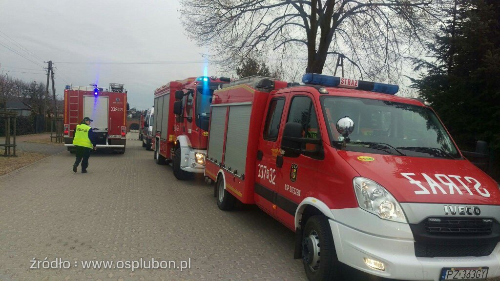 Śmiertelna ofiara wycinki drzew! Foto: OSP Luboń Śmiertelna ofiara wycinki drzew! Foto: OSP Luboń