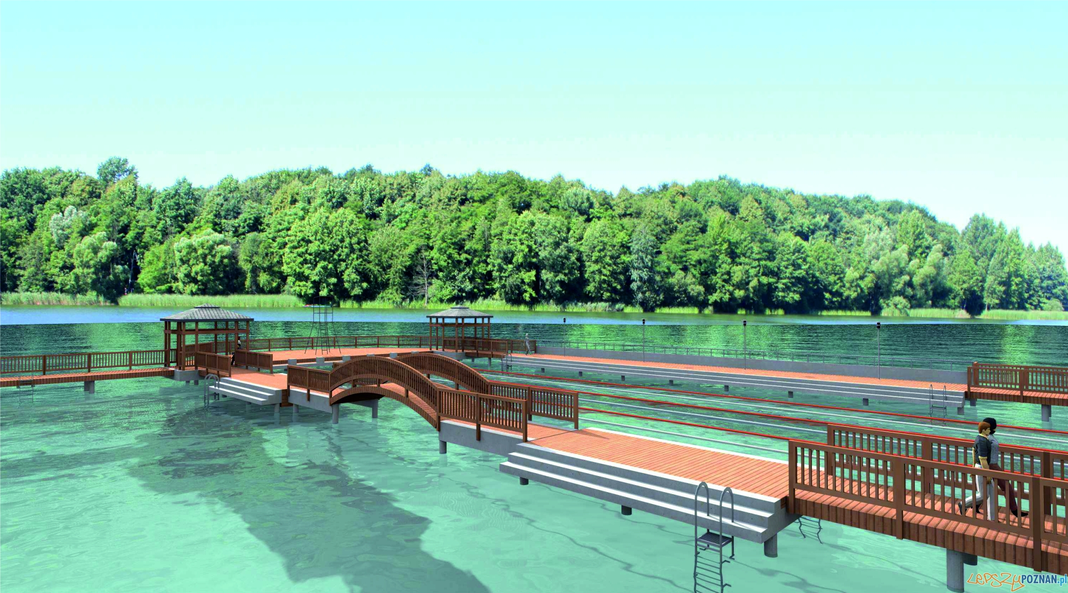 Zespół pomostów na jeziorze Biezdruchowo - wizualizacje Foto: Zespół pomostów na jeziorze Biezdruchowo - wizualizacje Foto: