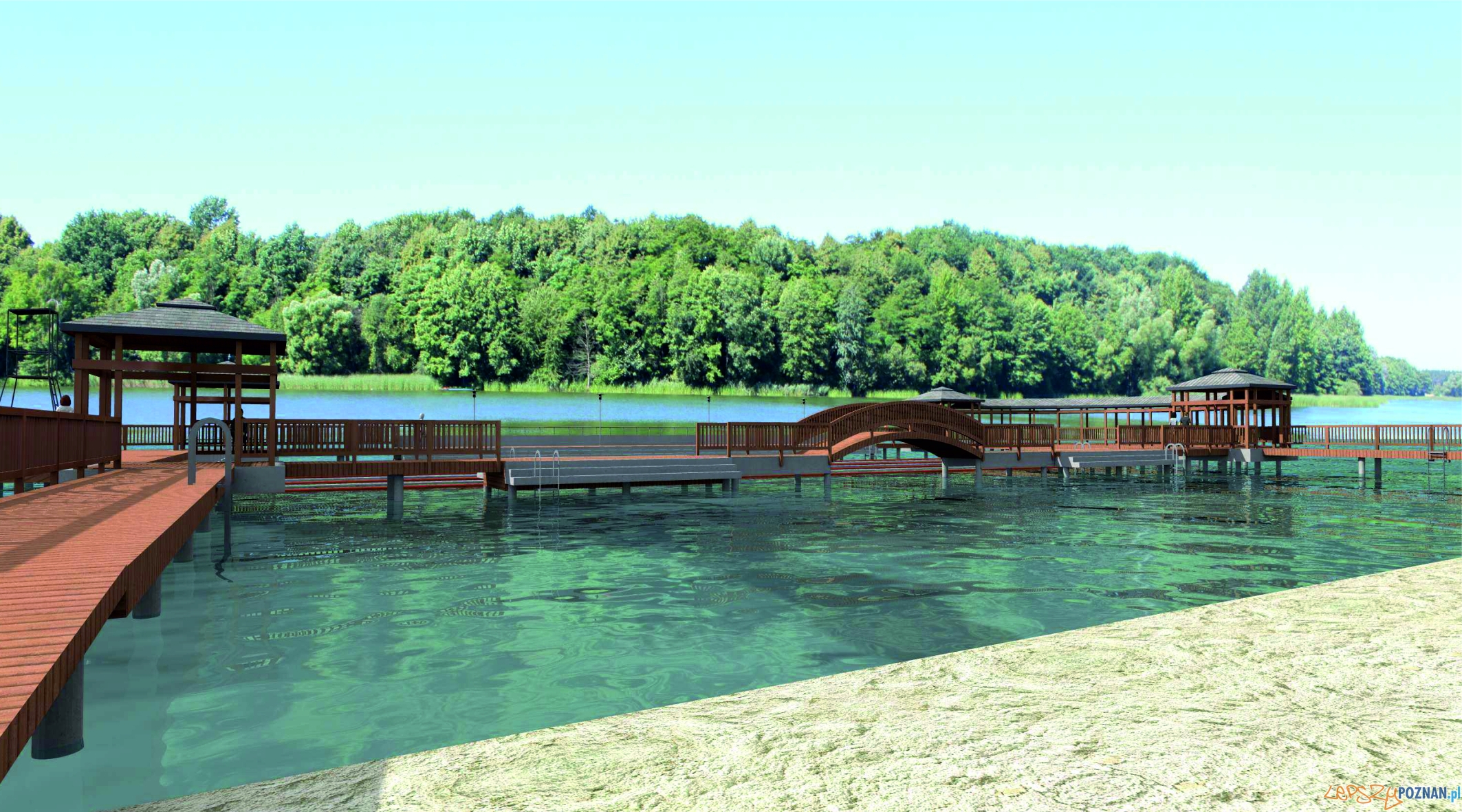 Zespół pomostów na jeziorze Biezdruchowo - wizualizacje Foto: Zespół pomostów na jeziorze Biezdruchowo - wizualizacje Foto:
