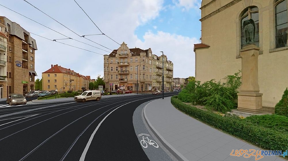 Wilda - przebudowa układu komunikacyjnego - wizualizacje Foto: ZDM Wilda - przebudowa układu komunikacyjnego - wizualizacje Foto: ZDM